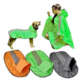 Capa Chuva Pet Grande Porte Impermeável Cachorro Refletiva