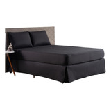 Capa Colchao Impermeavel Matelado Casal Box Padrao Preto
