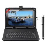 Capa Com Teclado+ Caneta Touch P Tablet Samsung A7 Lite T220
