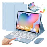 Capa Com Teclado E Caneta De Mouse Para Galaxy Tab S6 Lite 1