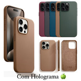 Capa Couro Magsafe Para iPhone 12 13 14 15 Pro Max
