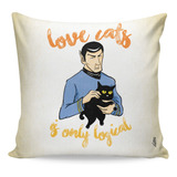 Capa De Almofada Love Cats Spock
