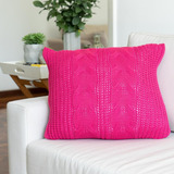 Capa De Almofada Tricot 45x45 C/zíper Invisível Sofá Trico