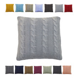 Capa De Almofada Tricot 45x45 C/zíper Sofa Trico Cod 1032.2