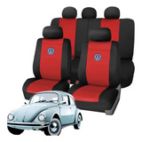 Capa De Banco Couro Fusca Com Logo Da Volkswgen 1972 A 1996