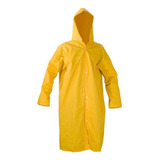 Capa De Chuva Forrada C/ Capuz Reforçada Amarela Kit 2 Pçs