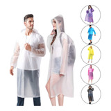 Capa De Chuva Impermeável Pvc Com Capuz Transparente
