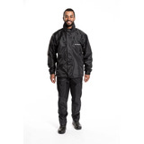 Capa De Chuva Motoqueiro Conjunto Nylon Luxo Com Gola Forro