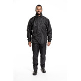 Capa De Chuva Motoqueiro Conjunto Nylon Luxo Com Gola Forro