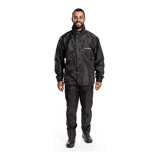Capa De Chuva Motoqueiro Conjunto Nylon Luxo Com Gola Forro