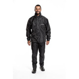 Capa De Chuva Motoqueiro Conjunto Nylon Luxo Gola Forro Exg