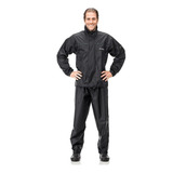 Capa De Chuva Motoqueiro Nylon Pantaneiro Com Gola Exg