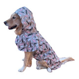 Capa De Chuva P/ Cachorro Impermeável Pena C/ Capuz Tam 4xl