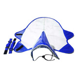Capa De Chuva Para Cachorro Impermeável Com Capuz Azul