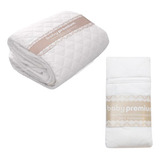 Capa De Colchão + Fronha Impermeavel Kit Berço Enxoval Bebe