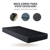 Capa De Colchão Lençol Impermeável Solteiro Antialérgica Preto
