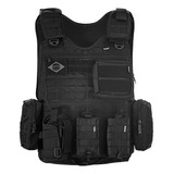 Capa De Colete Modular Tático Airsoft Polícia Fz Preto 