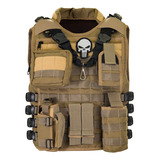 Capa De Colete Tático Modular Airsoft + Bolso + Bandoleira 