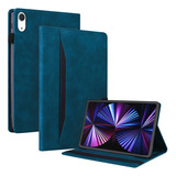 Capa De Couro Para Cartão Comercial Para iPad De 10ª Geração Cor Azul-marinho