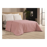 Capa De Edredom Casal Duvet 400 Fios 100% Algodão Egípcio Cor Rose Blush