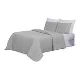Capa De Edredom Solteiro Duvet Zíper 1,60 X 2,40 400 Fios Cor Cinza