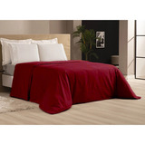 Capa De Edredom Solteiro Duvet Zíper 1,60x2,40 400 Fios Luxo Cor Grape Red