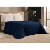 Capa De Edredom Solteiro Duvet Zíper 400 Fios +1 Fronha Luxo Cor Azul-petróleo