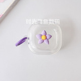 Capa De Fone De Ouvido Para Qcy T13 Transparent Cute Flower