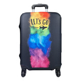 Capa De Mala Para Viagem Preto Color Tecido Tamanho P