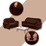 Capa De Sofá Spandex Lisa 3 E 2 Lugares Com Fixador