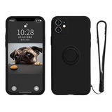 Capa De Telefone Com Suporte Para Anel De Dedo De Silicone