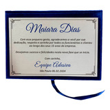 Capa De Veludo Placa De Homenagem Aposentado Personalizada