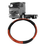 Capa De Volante Massageadora Volvo Fh Cor Madeira 50cm