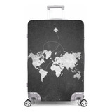 Capa Elástica Protetora De Mala Para Viagem De Mapa- P(10kg)