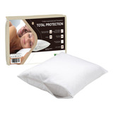 Capa Impermeável Para Travesseiro Proteção Contra Ácaros Cor Branco Liso
