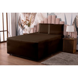 Capa Luva Box Para Cama Casal Queen Tabaco Marrom Promoção