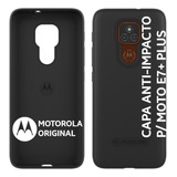 Capa Original Motorola Moto E7 Plus Anti Impacto Preto