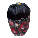 Capa Para Botijão Bujão Gás 13kg Em Tecido Flor Vermelha 02
