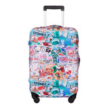 Capa Para Mala Luggio Basic Estampa Travel