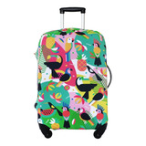 Capa Para Mala Luggio Basic Estampa Tropical 01 P E 01 M