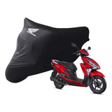 Capa Para Moto Honda Elite 125 Com Logo Preta