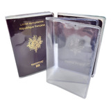 Capa Para Passaporte Em Pvc Transparente - Kit Com 8 Capas