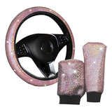 Capa Para Volante Câmbio Freio Kit Veicular Feminino Brilho