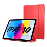 Capa Para iPad Apple 10th Generation 2022 A2696 10.9 Cor Vermelho
