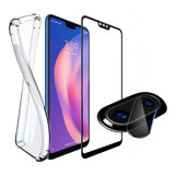 Capa Película 3d Full Tela E Câmera Para Xiaomi Mi8 Lite