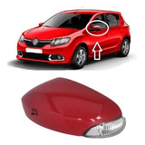 Capa+ Pisca Retrovisor Logan Sandero Versa Vermelho Orig L E