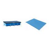 Capa Piscina Retangular Intex 7127 L #28039 + Forro Piso