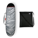 Capa Prancha Funboard Refletiva 7'5 A 7'8 Com Wetsuit Bag