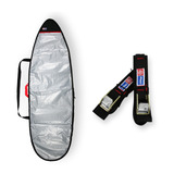 Capa Prancha Surf Refletiva 5'8 A 5'11 + Fita Rack 5m