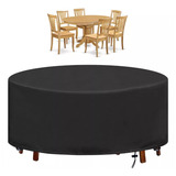 Capa Protetora De Mesa De Jardim Redonda Impermeável Uv 230